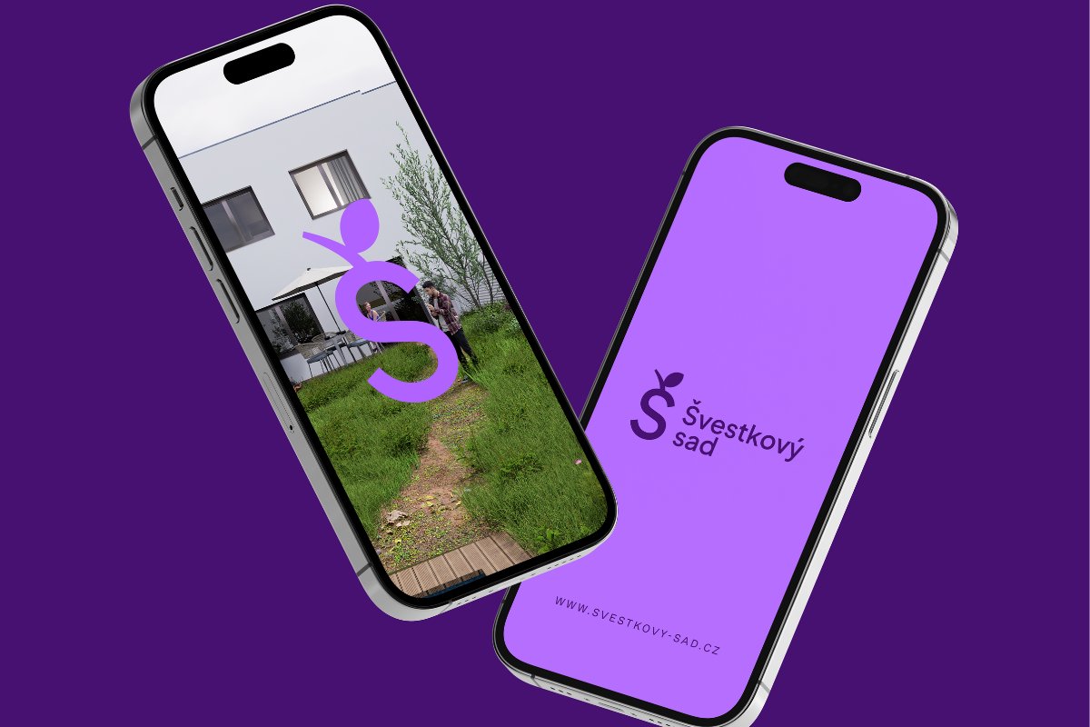 Mobilní web Švestkového sadu na dvou telefonech